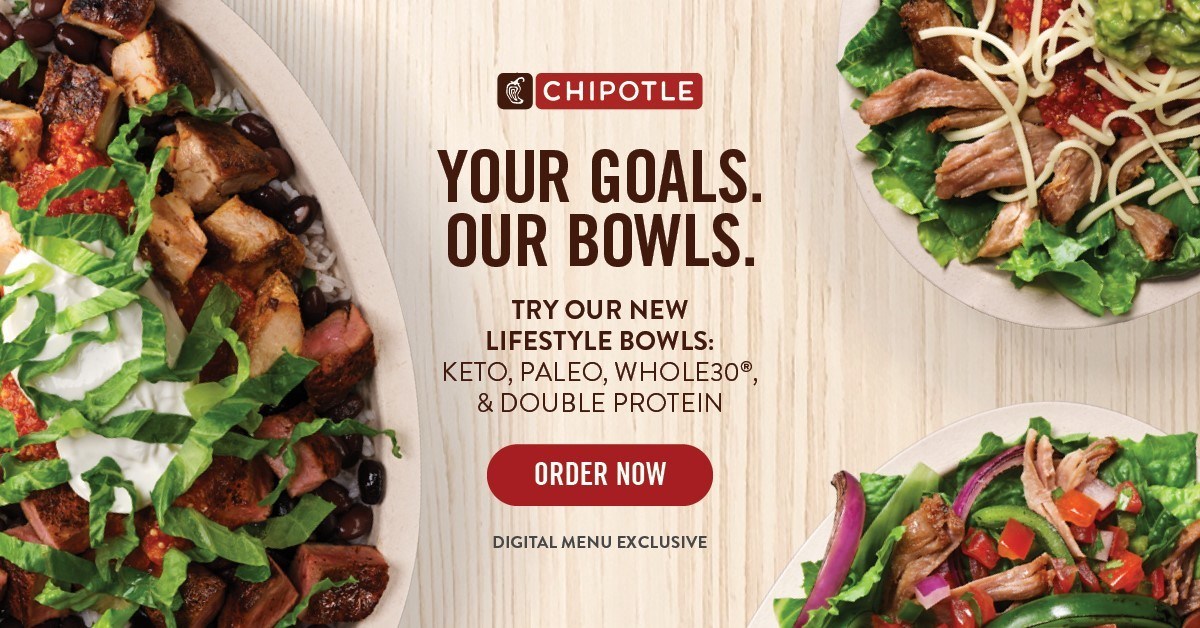 Keto, Paleo and Whole30: Chipotle offers a new line of 'lifestyle' bowls for dieters